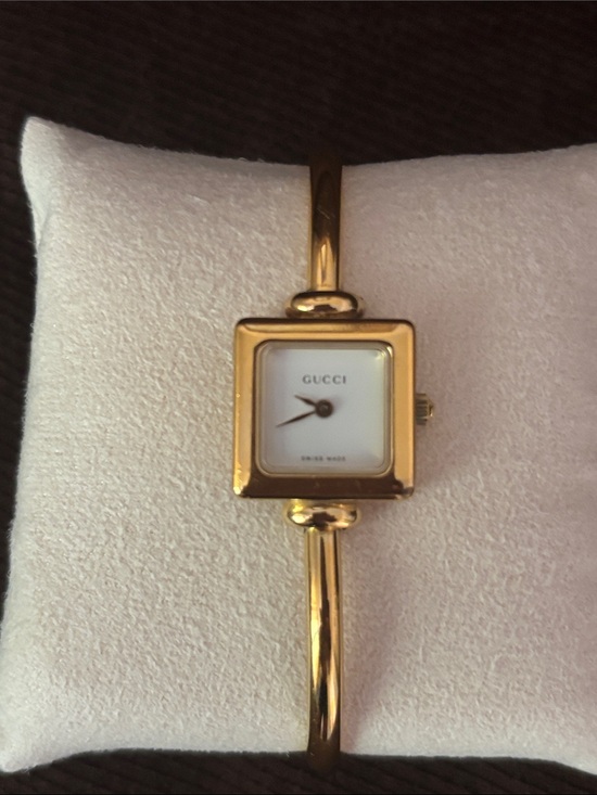 Gucci Accessories - Gucci Gold Square Dial Women's Bangle Watch